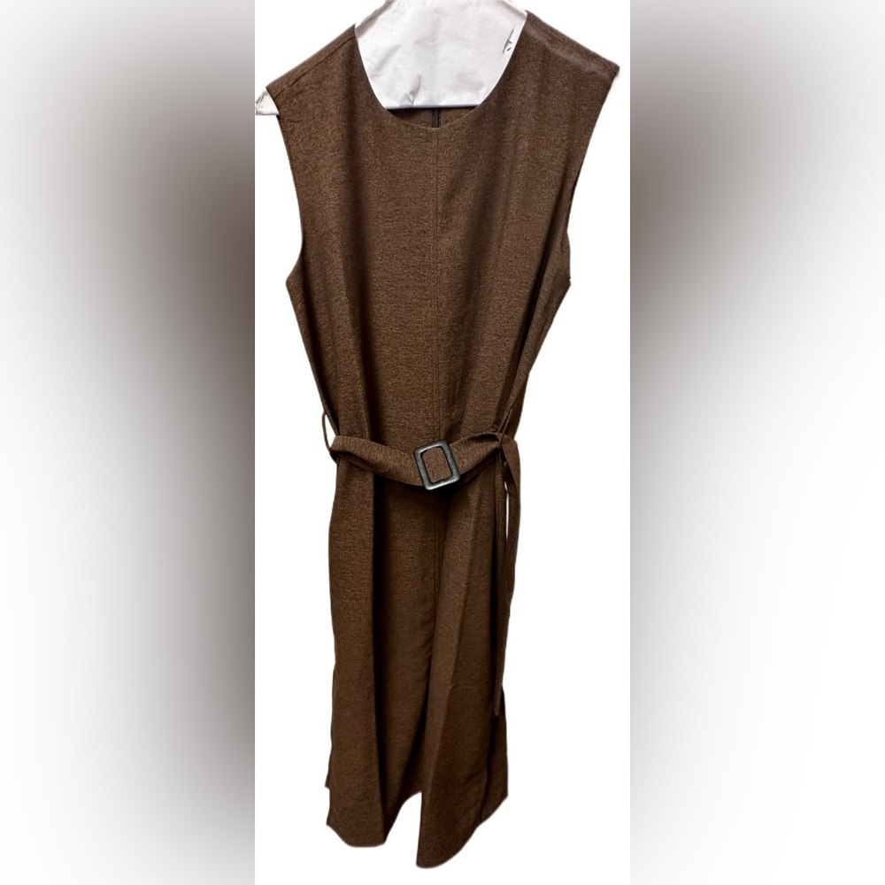 NWT! Sleek & Long Brown Dress (Small)